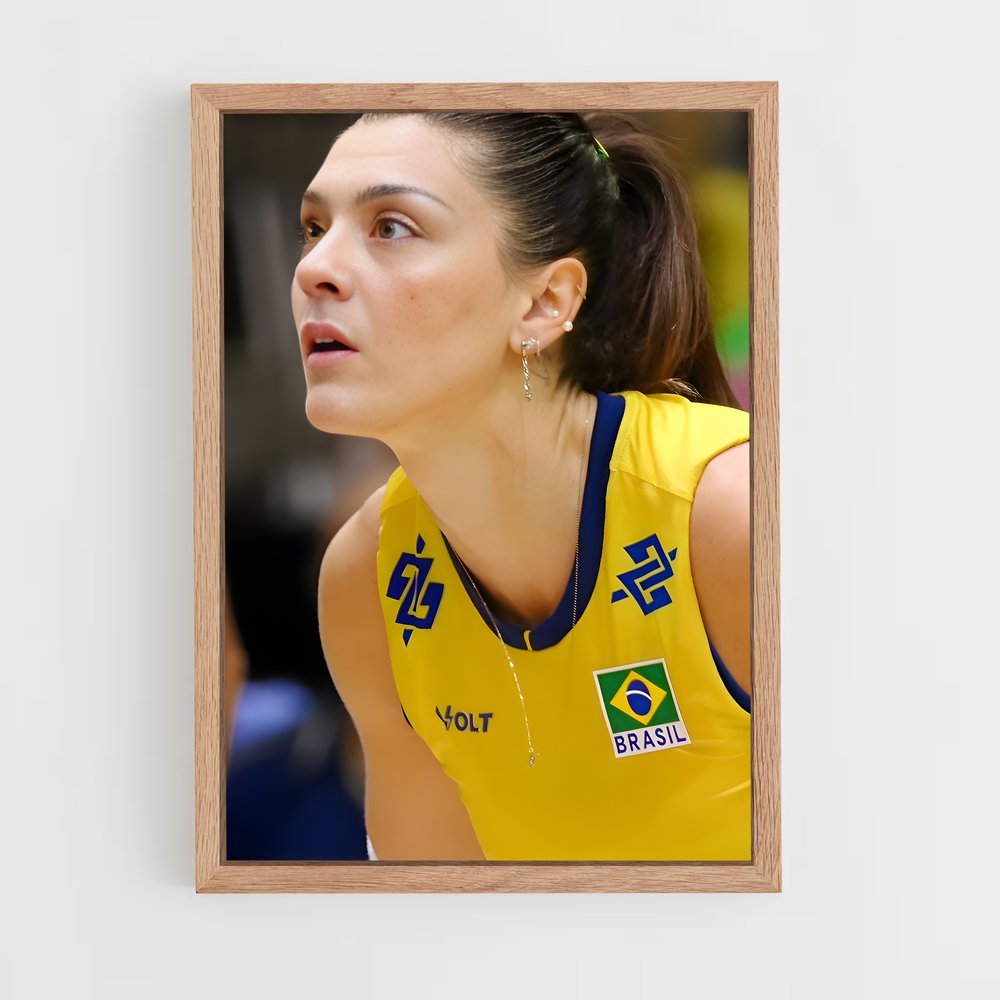 Poster Équipe de Volleye en Jaune – affiche Volleyball (vue 4)